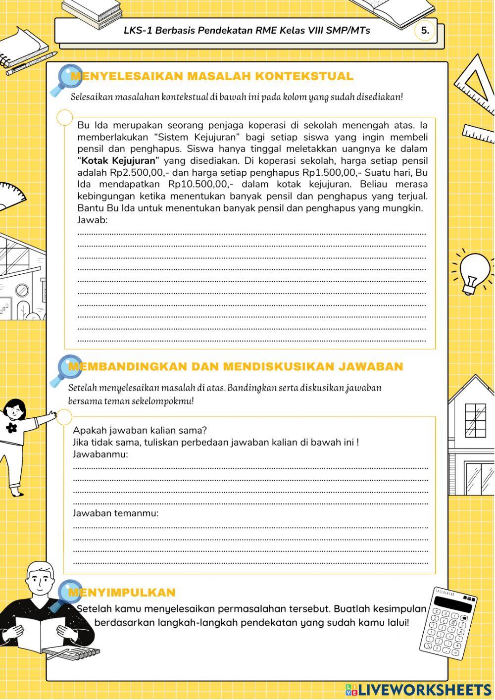 LKS 1 (Pengenalan SPLDV)