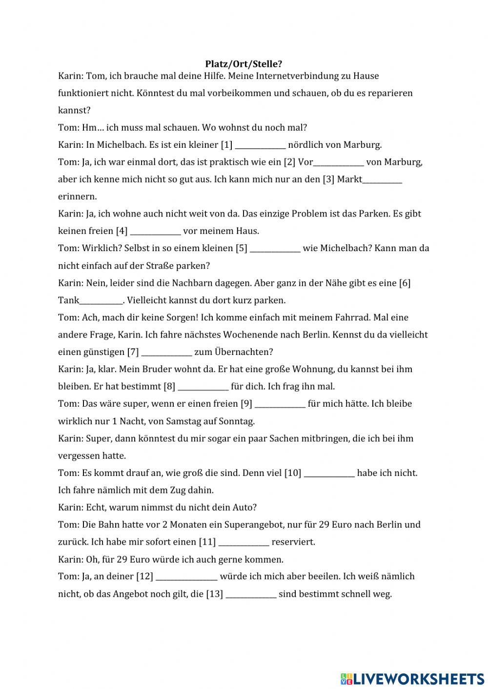 Ort x Stelle x Platz