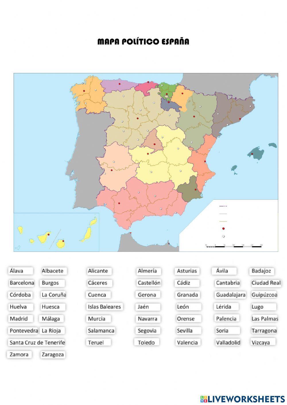Mapa político España