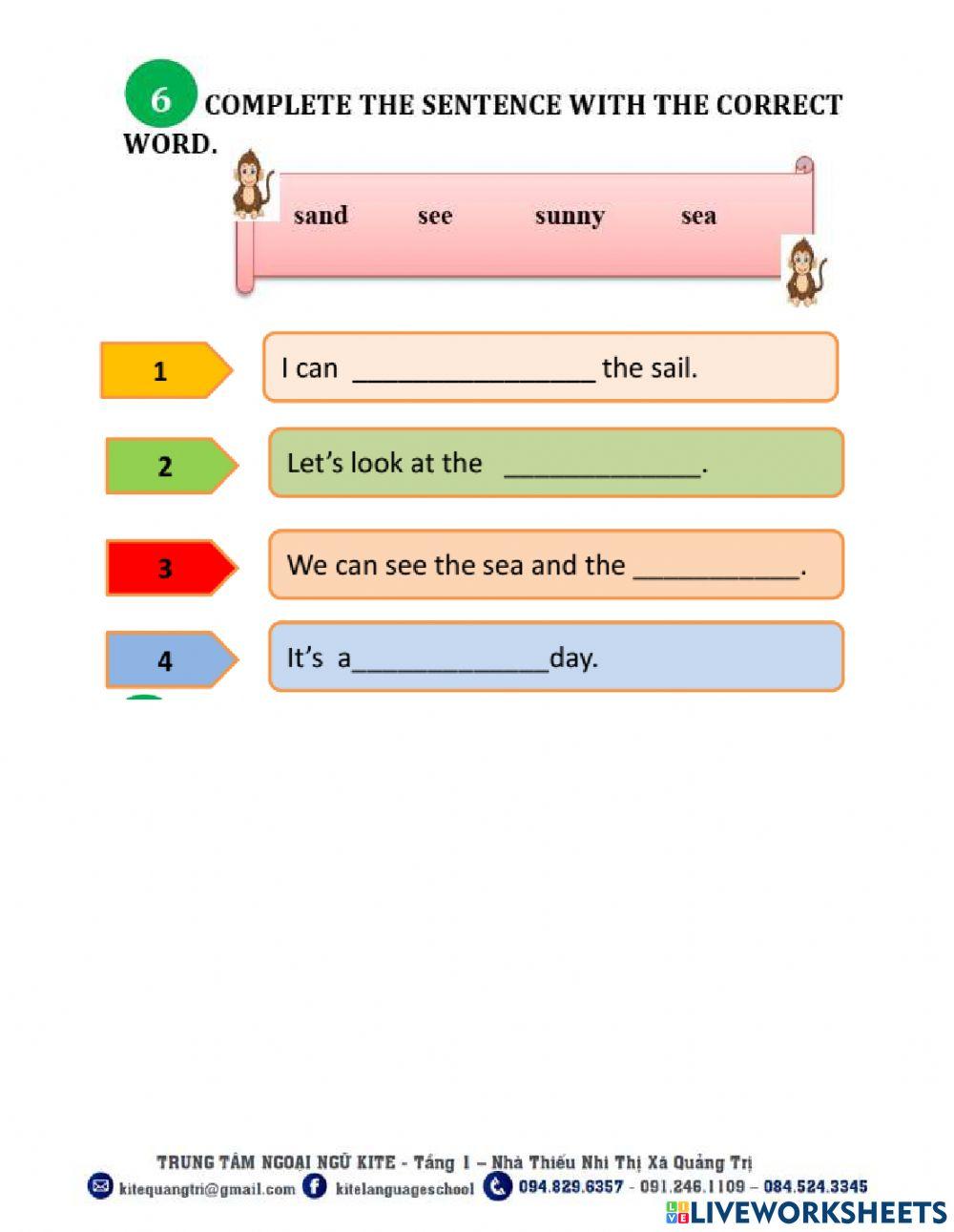 UNIT 3 AT THE SEASIDE part 1-BÀI TẬP BỔ TRỢ TIẾNG ANH 2