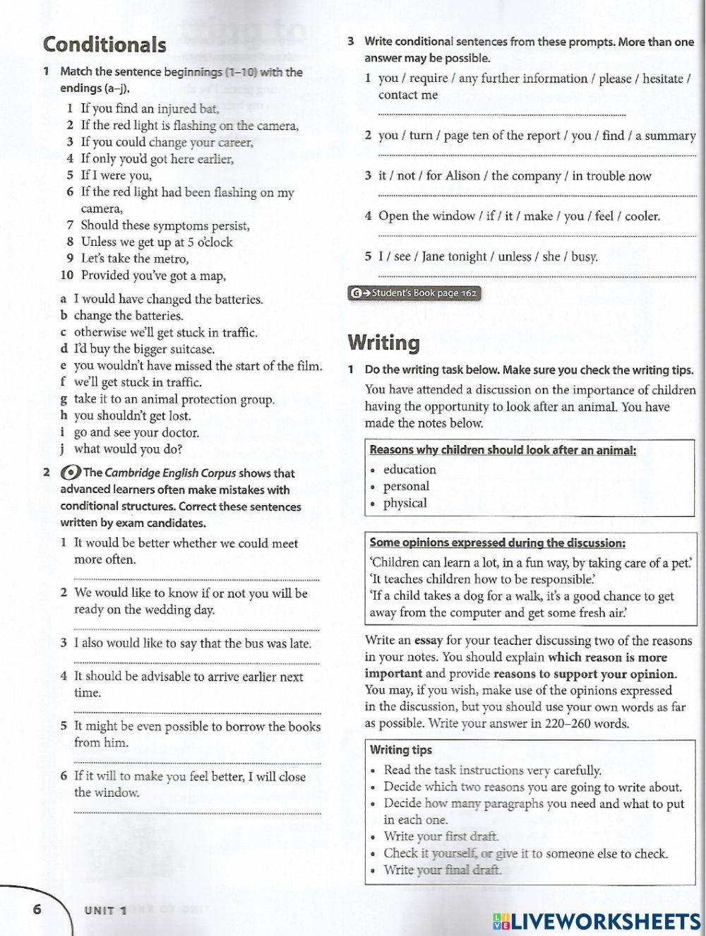 CAE conditionals unit 1