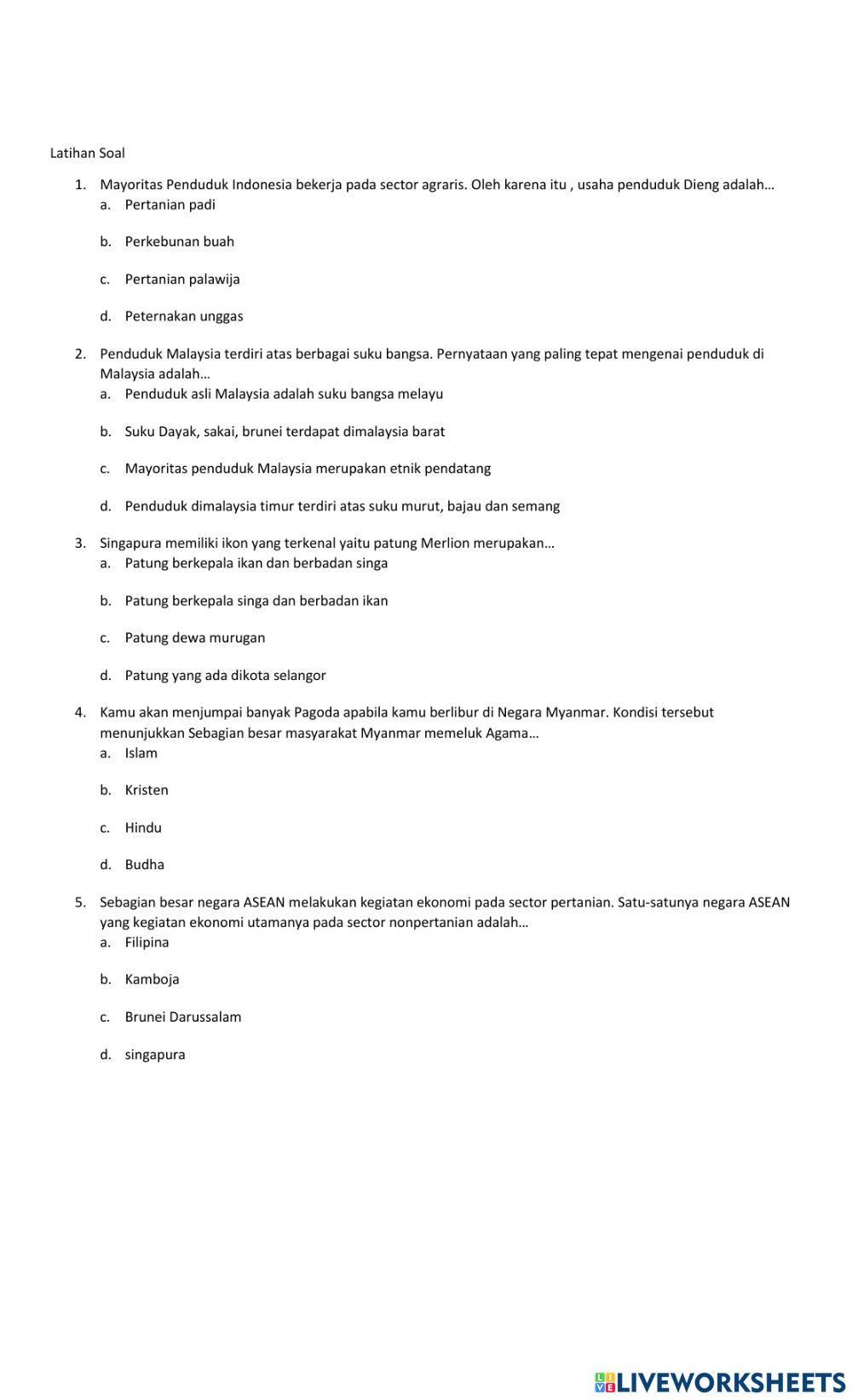 Kondidi sosial negara ASEAN