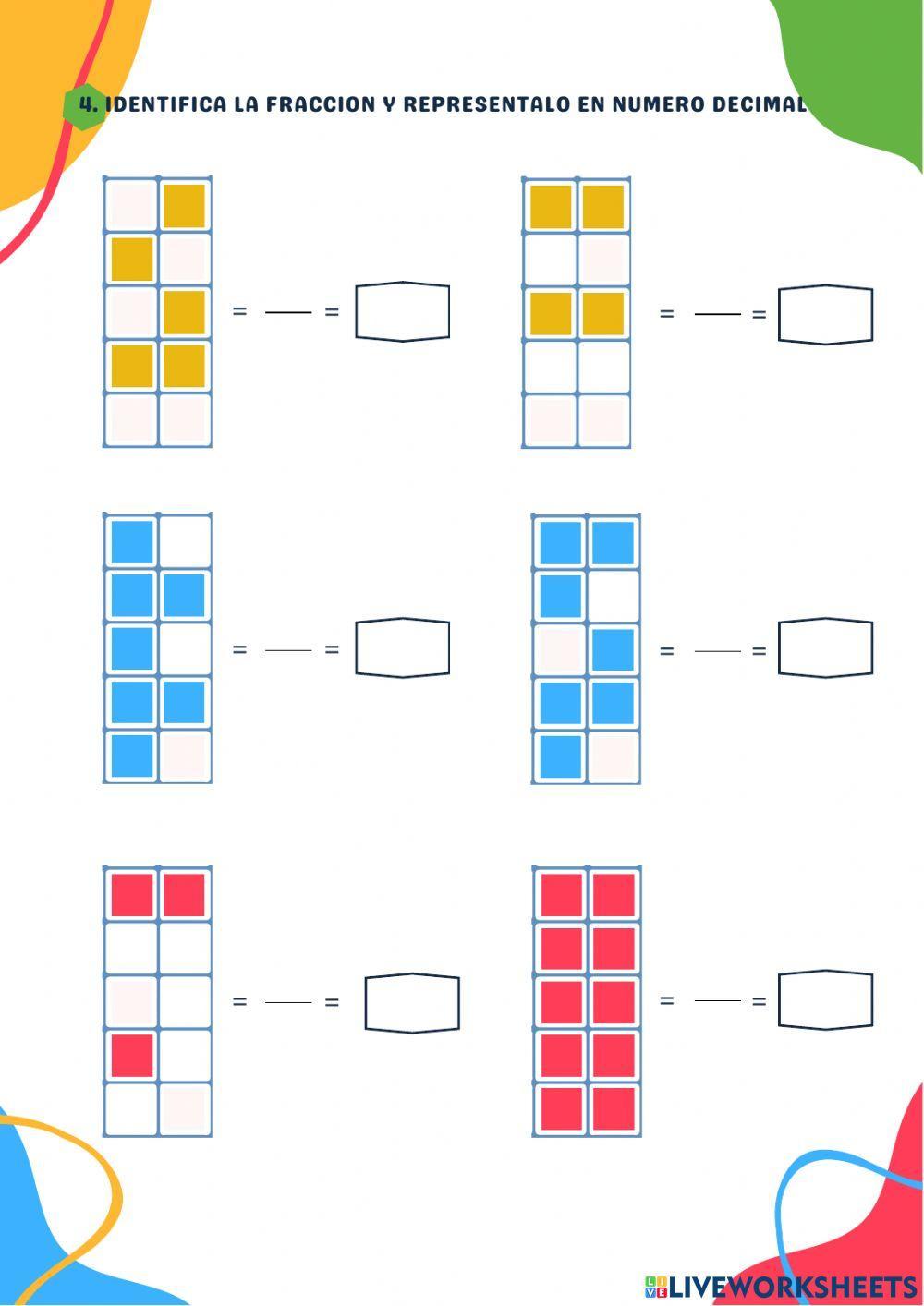 Práctica de decimales - Quinto de primaria