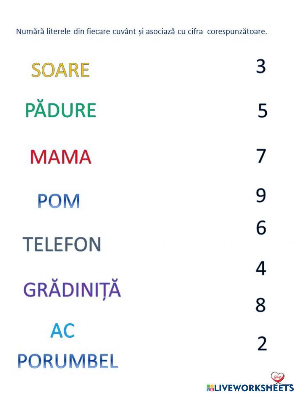 Numără și potrivește