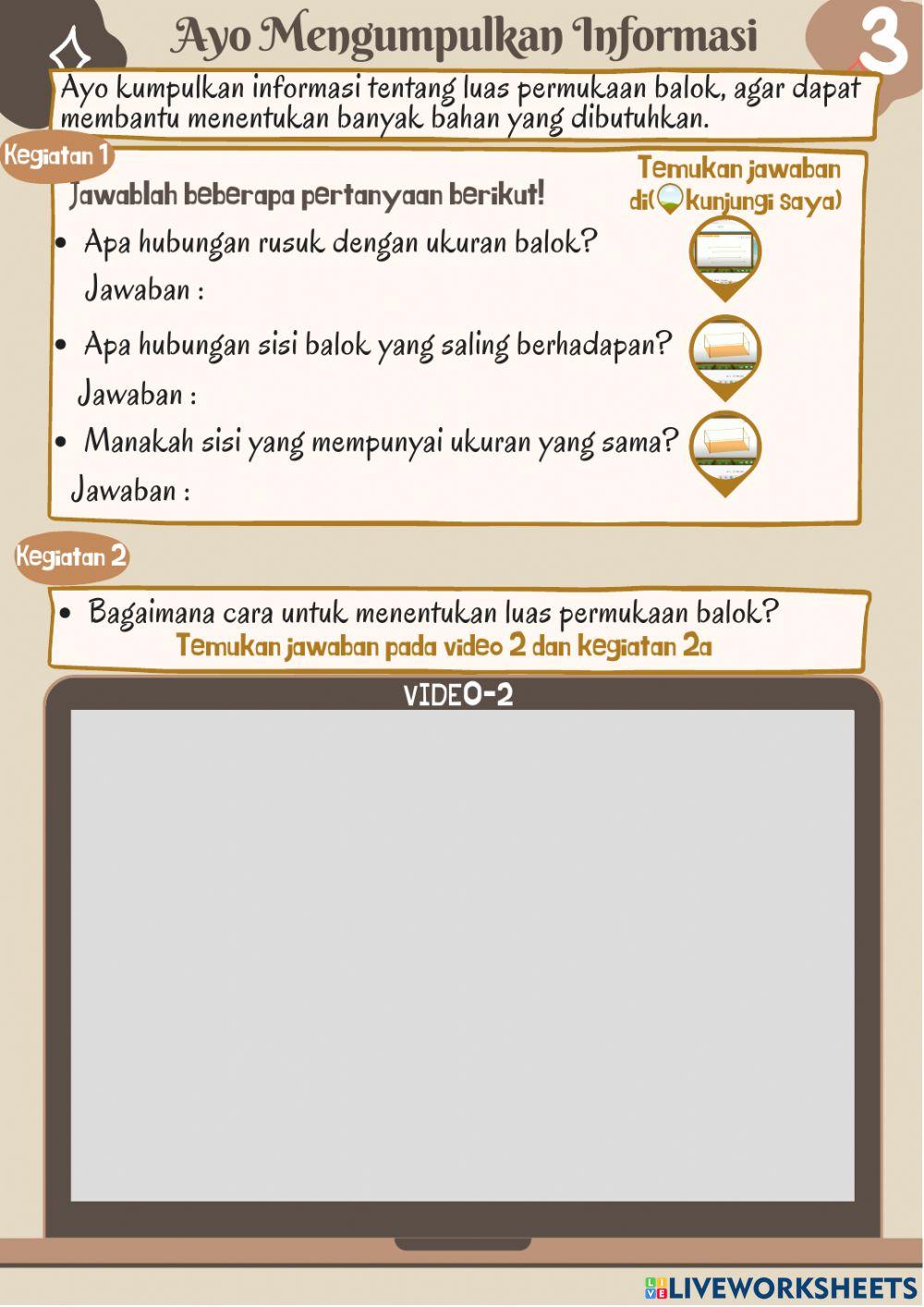 Lembar kerja siswa 2 balok