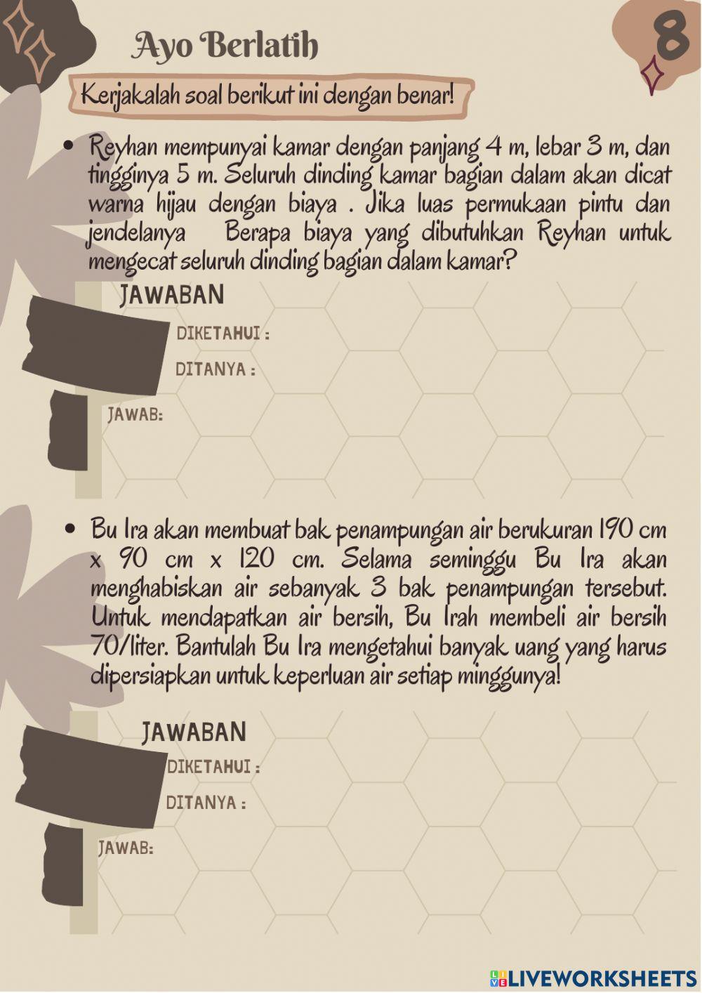 Lembar kerja siswa 2 balok