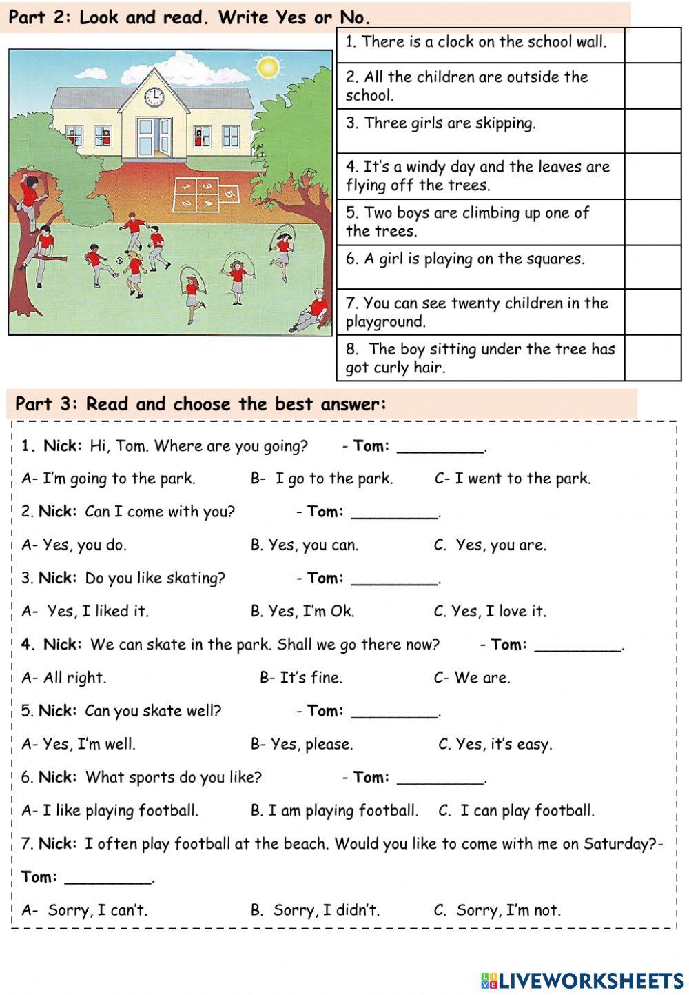 Mover practice Test  No 11