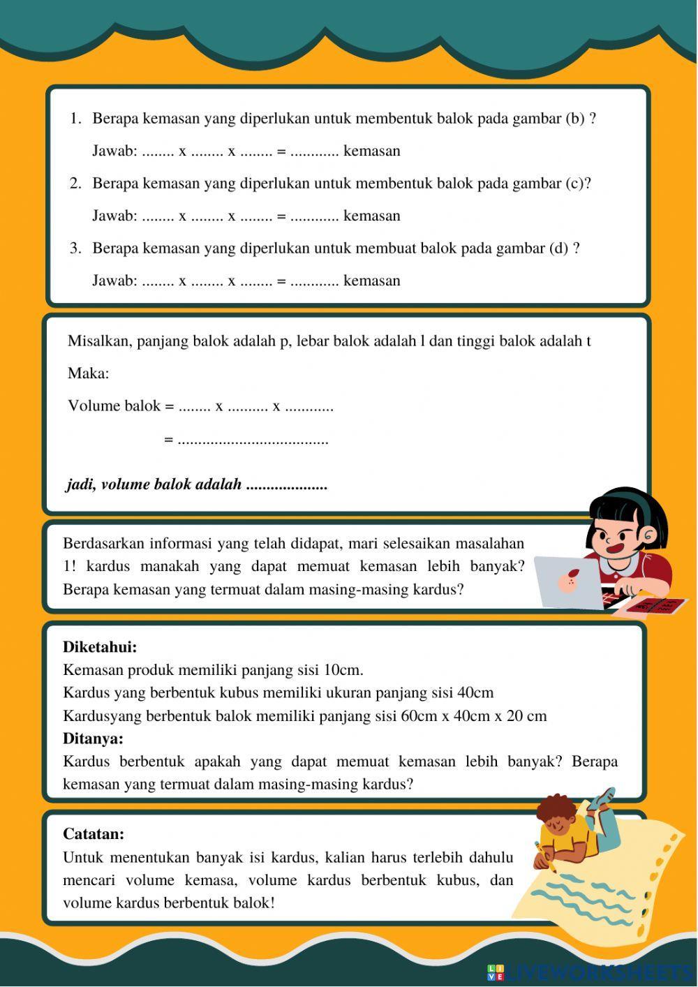 Volume kubus dan Balok