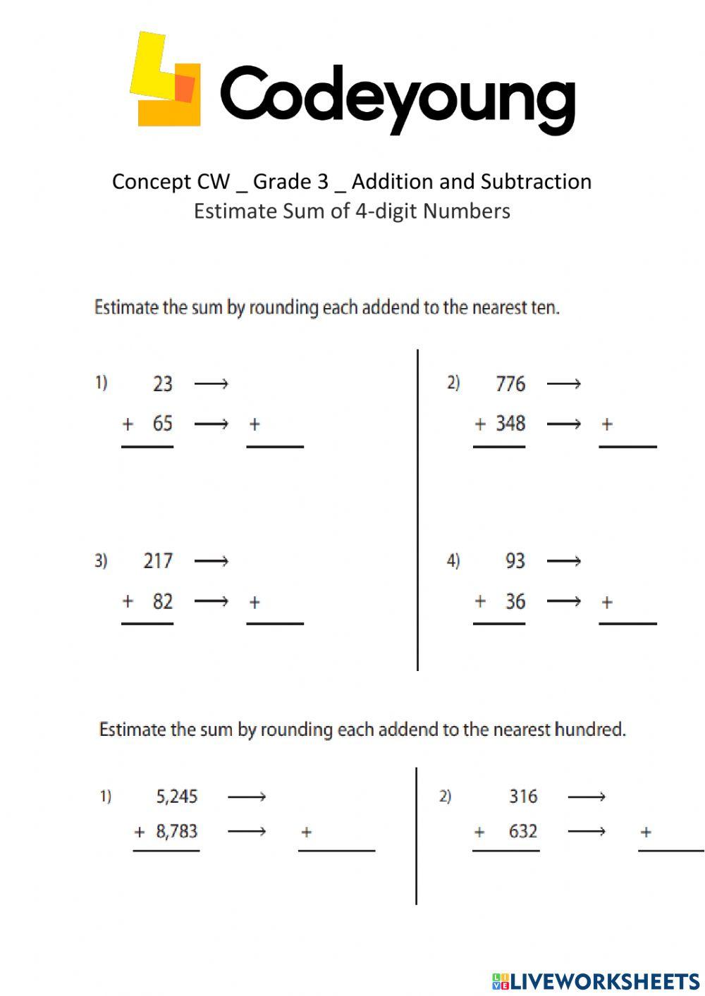 Estimating Addition