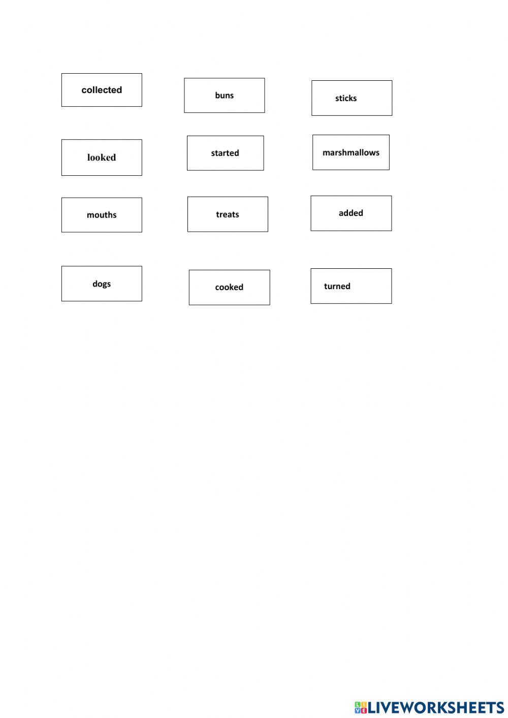 Suffixes -ed and -s worksheet