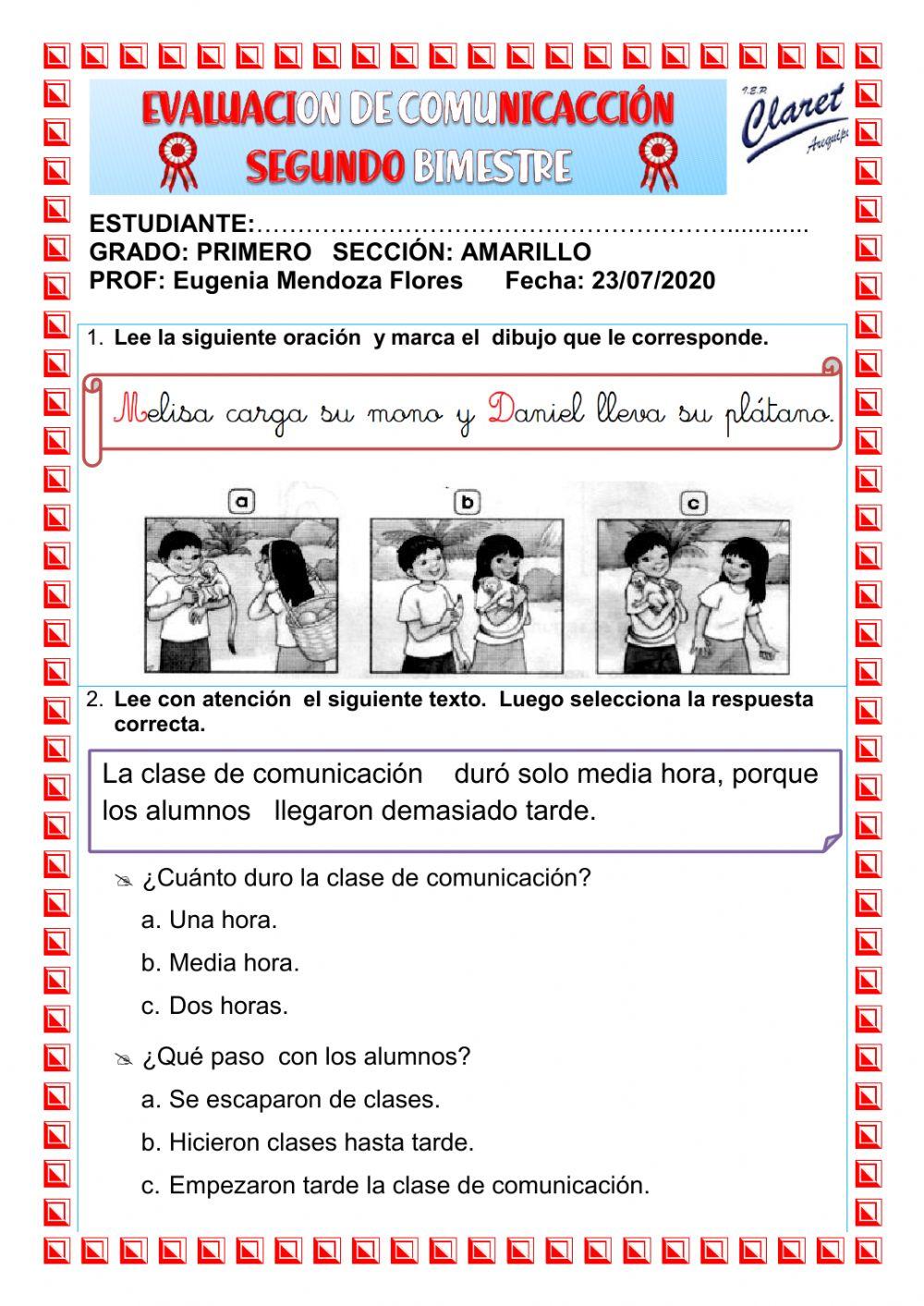 Evaluación  de comunicación