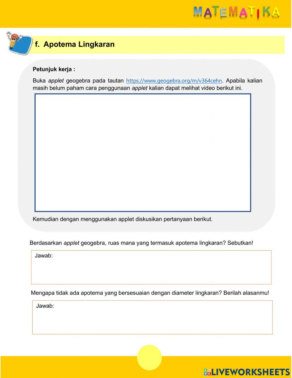 Unsur-unsur lingkaran (2)