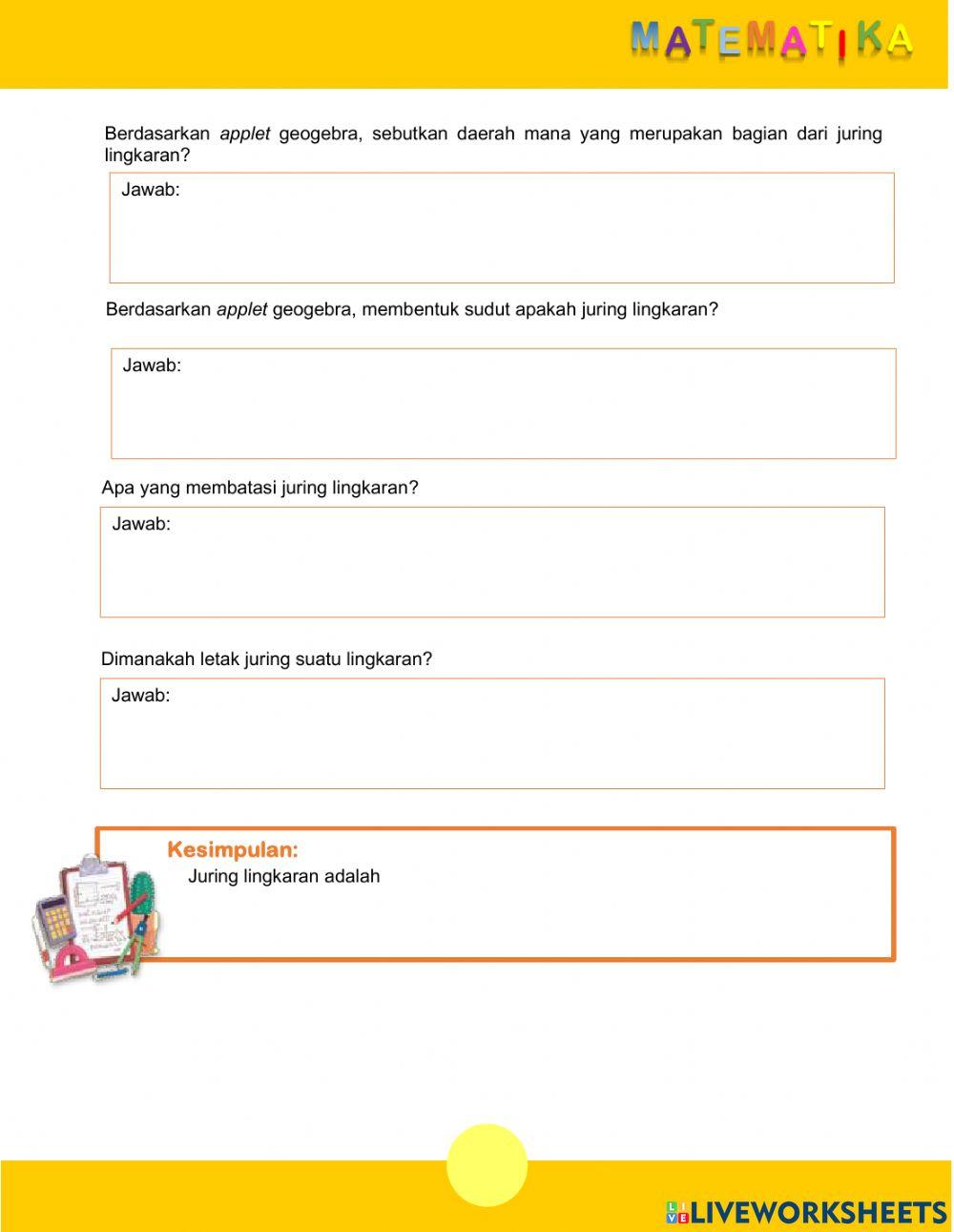 Unsur-unsur lingkaran (2)