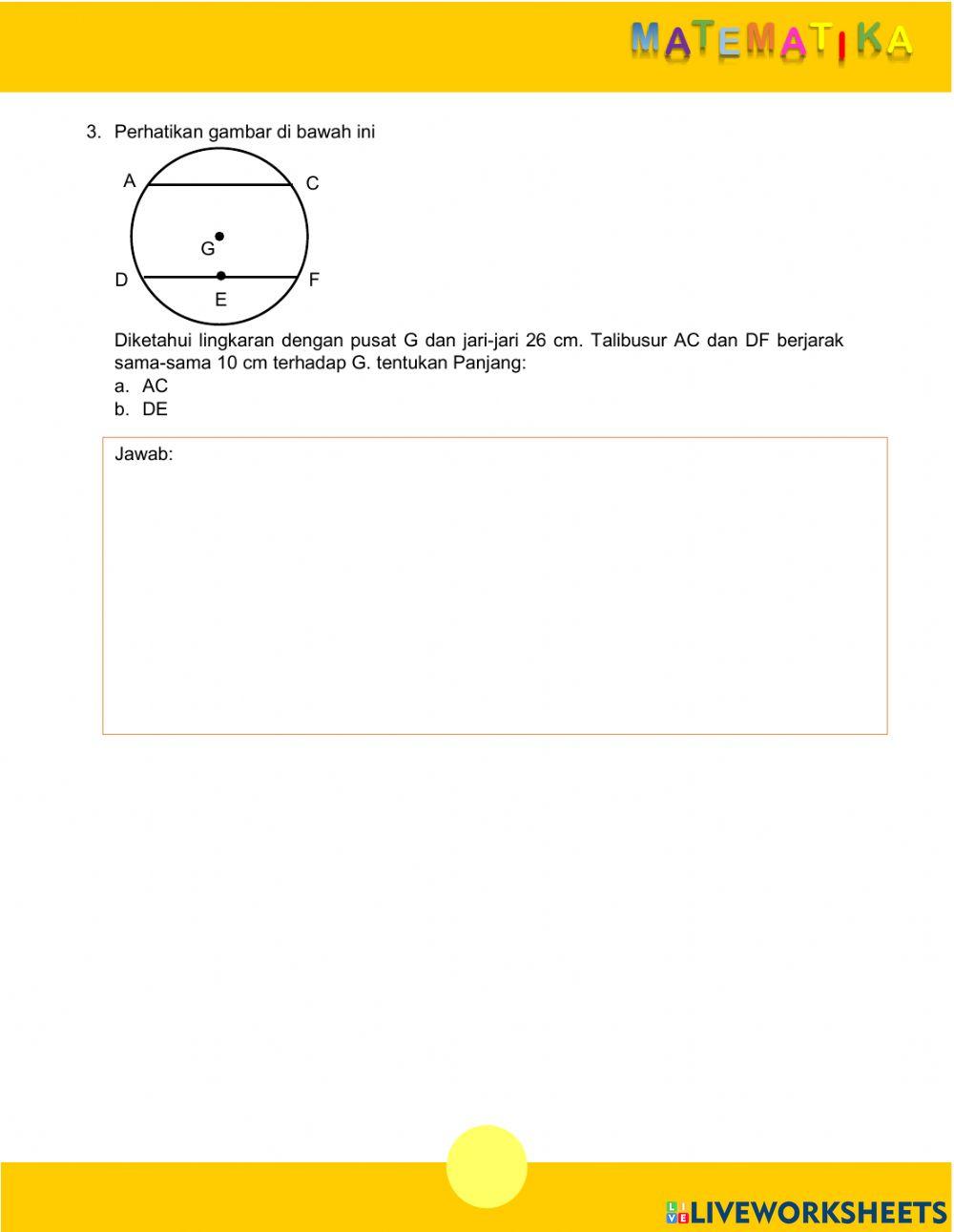Unsur-unsur lingkaran (2)