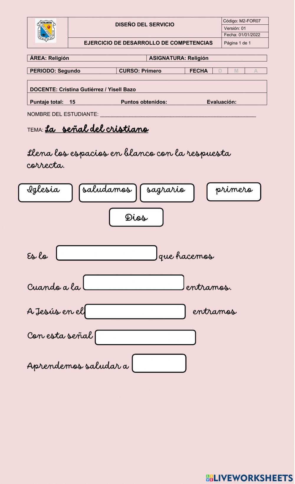 La señal de la cruz