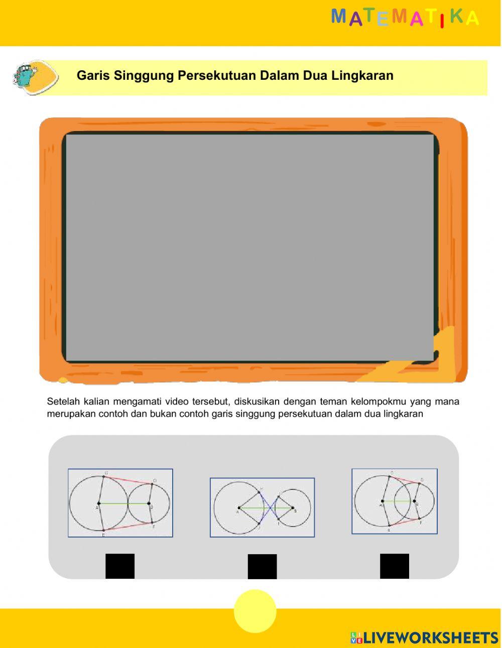 Garis singgung persekutuan dalam lingkaran