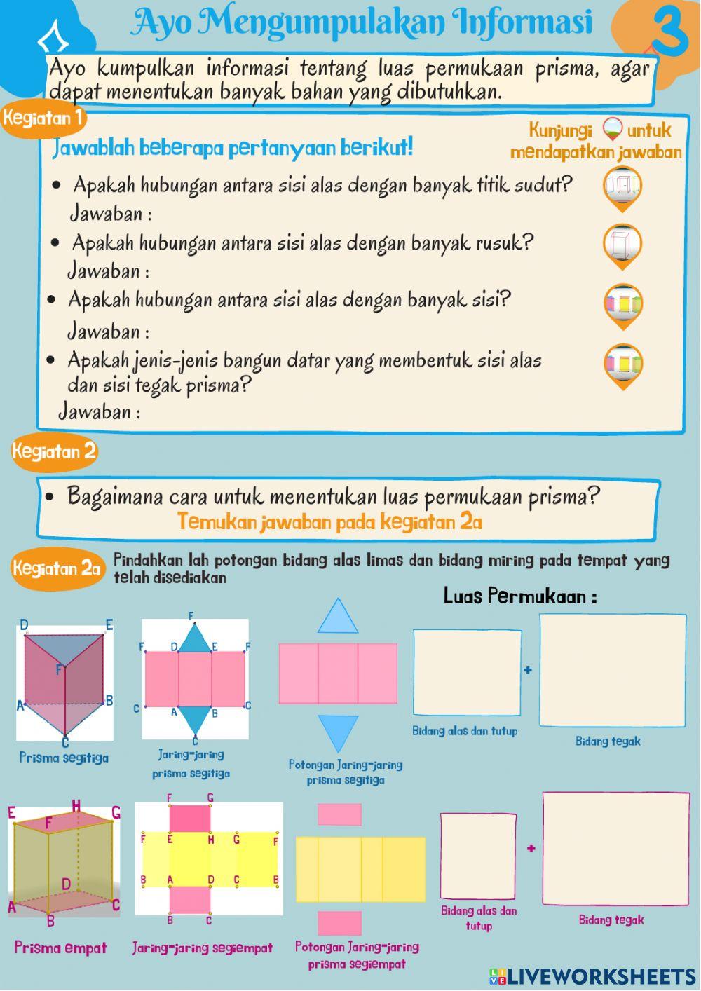 Lembar kerja siswa elektronik prisma