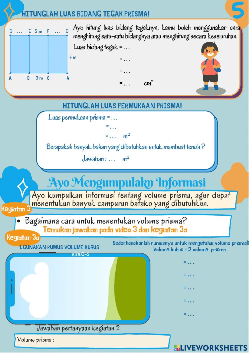 Lembar kerja siswa elektronik prisma