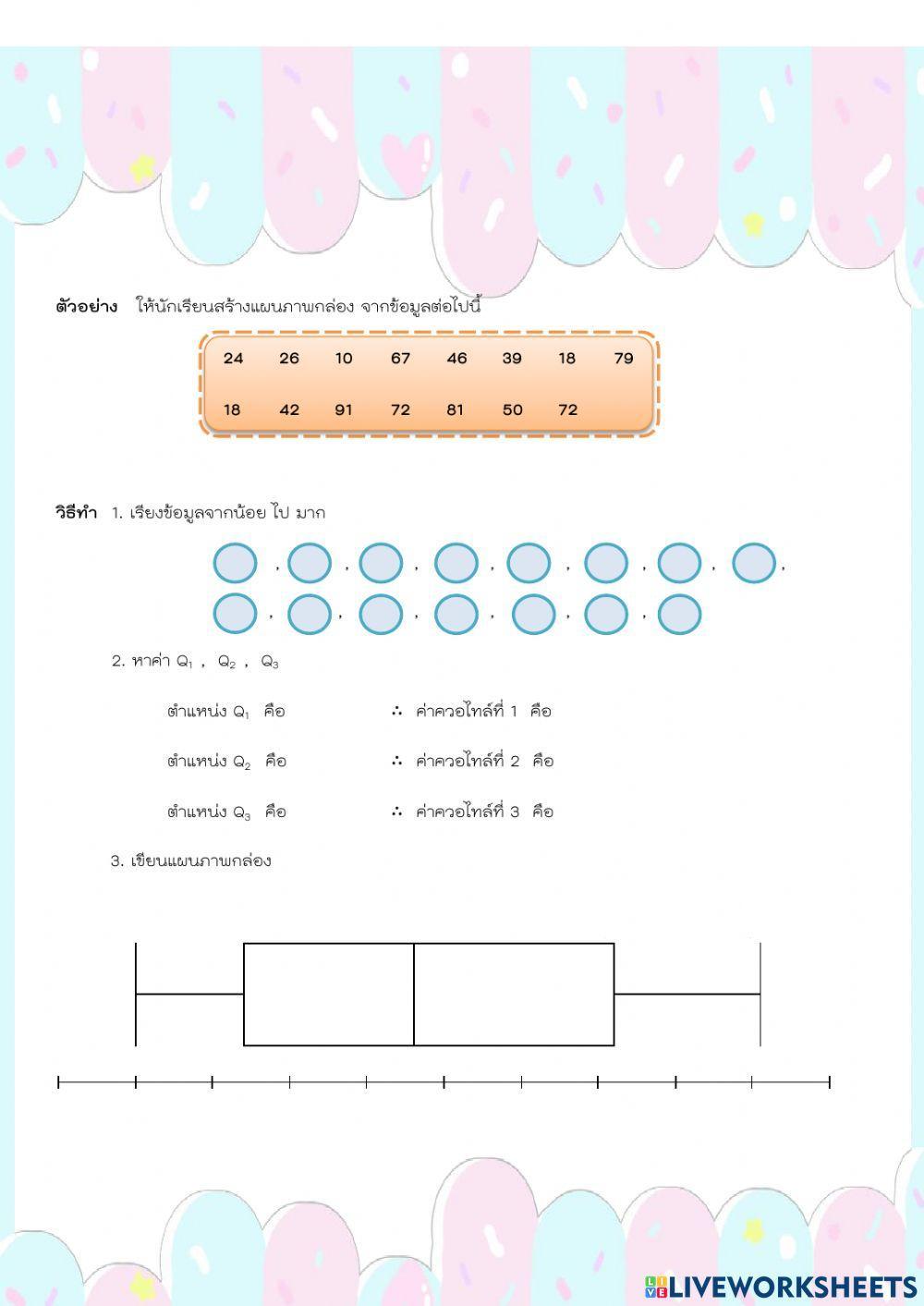 ใบความรู้ แผนภาพกล่อง