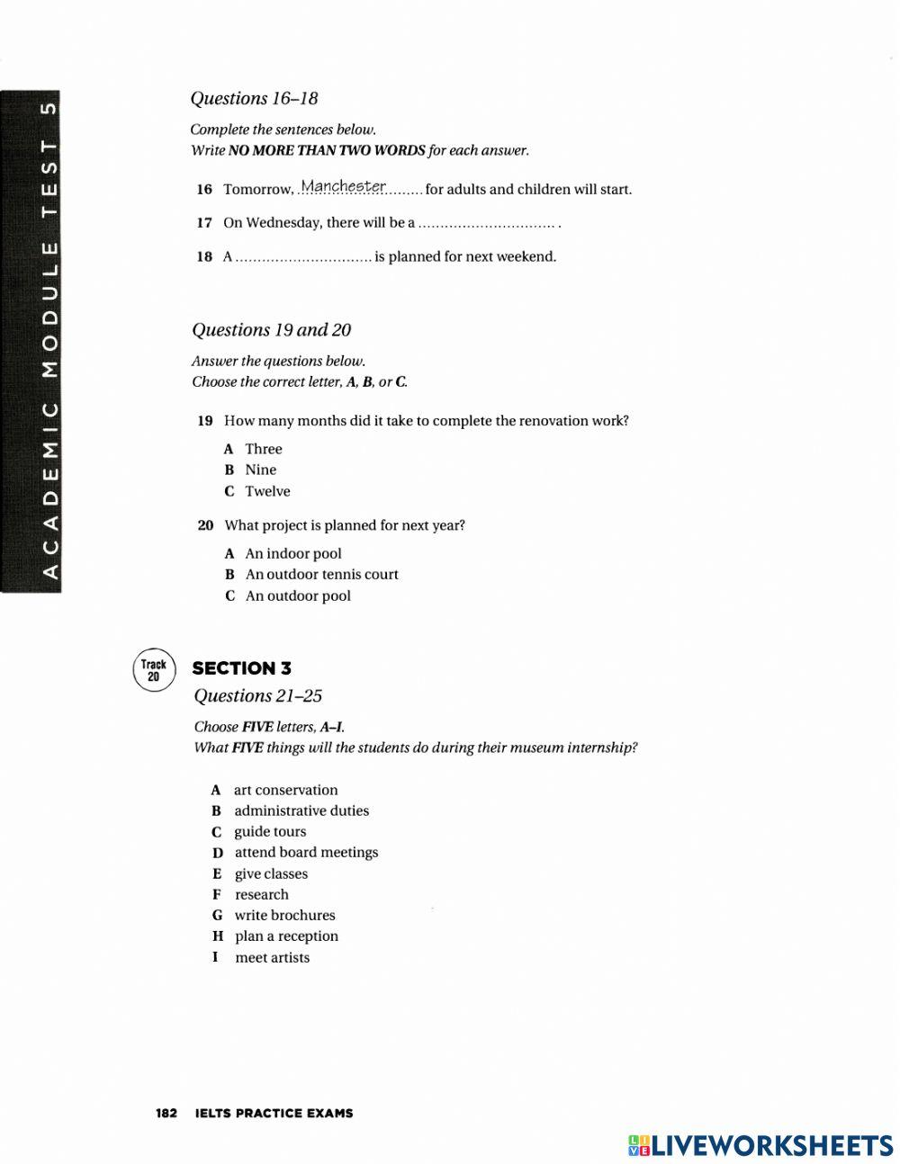 Ielts listening test 5