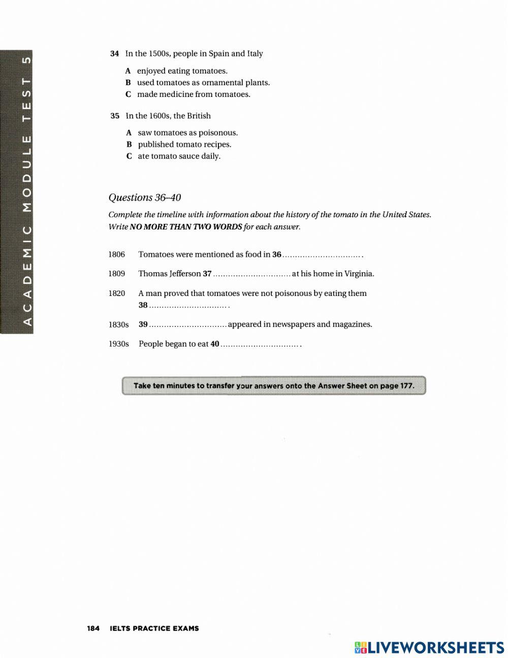 Ielts listening test 5