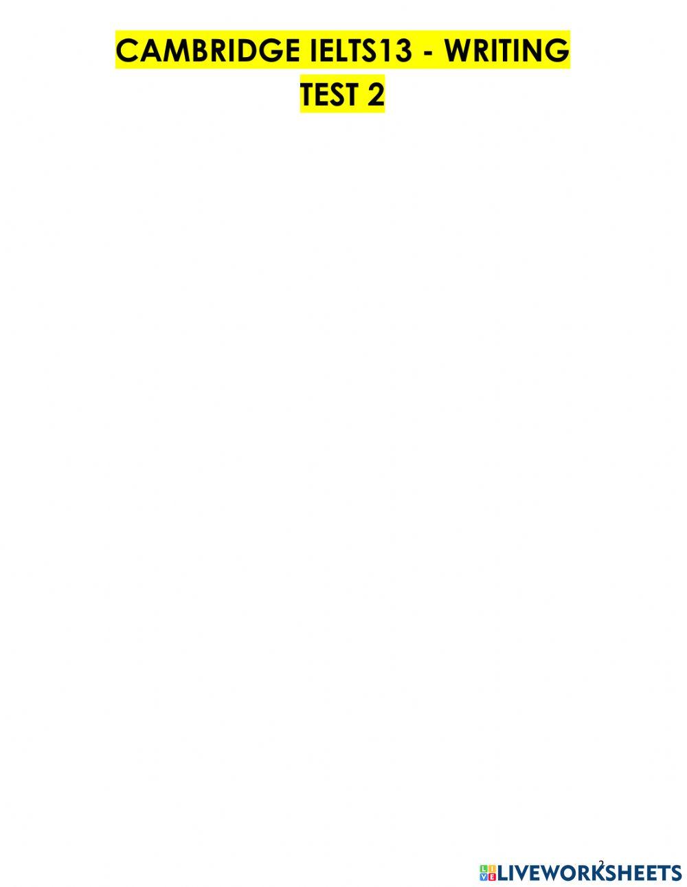 Cambridge 13 - Writing - Test 02