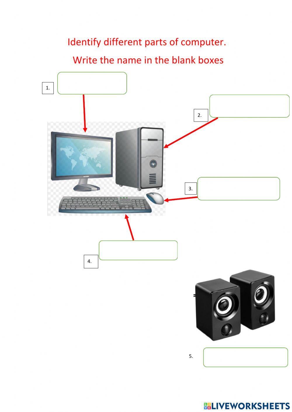 Identify parts of computer online exercise for | Live Worksheets