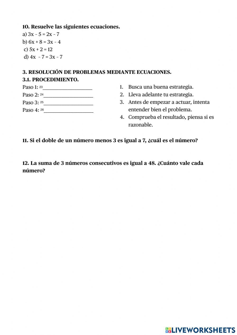 Álgebra 1ºeso