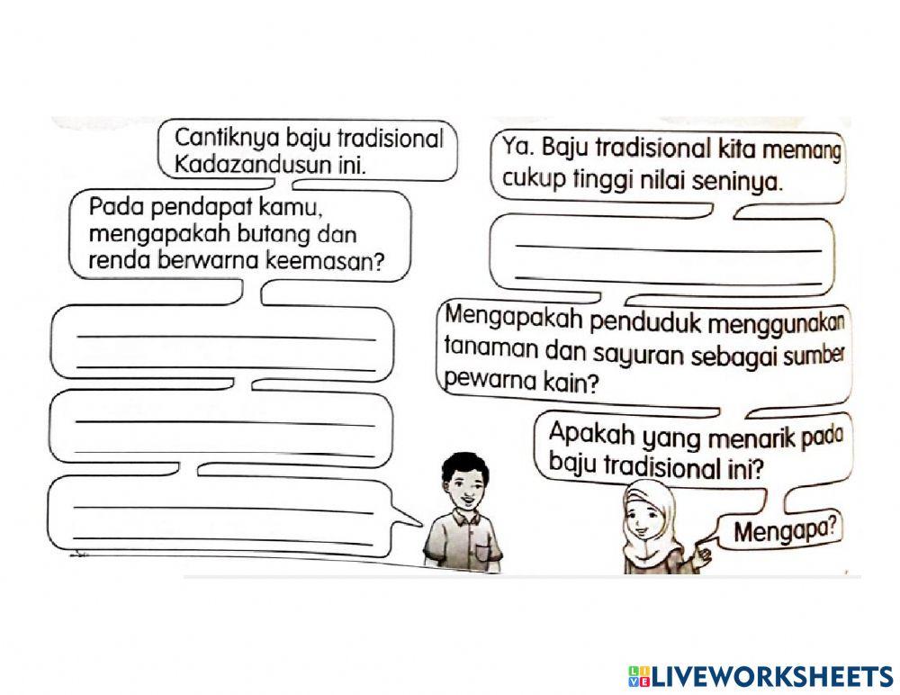 Respon pada soalan baju tradisional kadazandusun