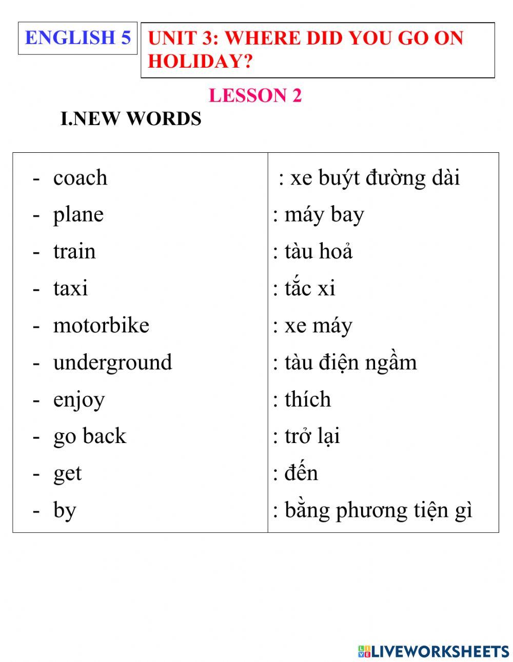 English 5- unit 3- lesson 2