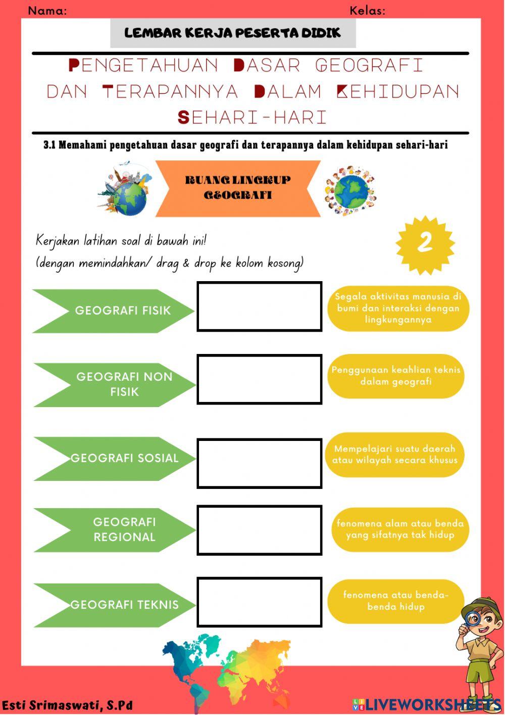 Pengetahuan dasar geografi 1