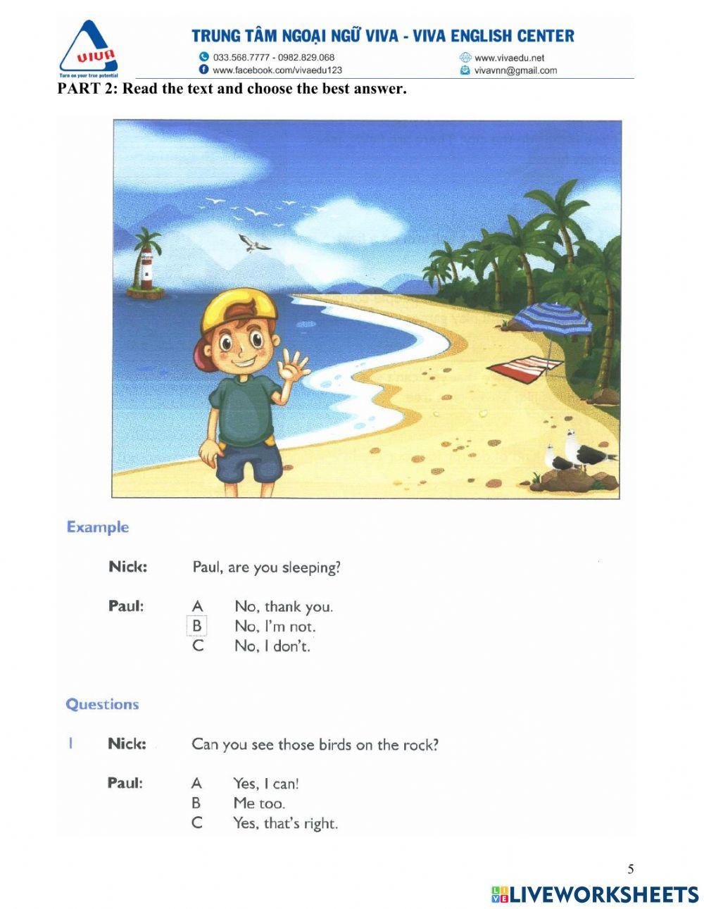 Idict 2 - Unit 2 - Listening, reading and writing skill practice - Worksheet 2