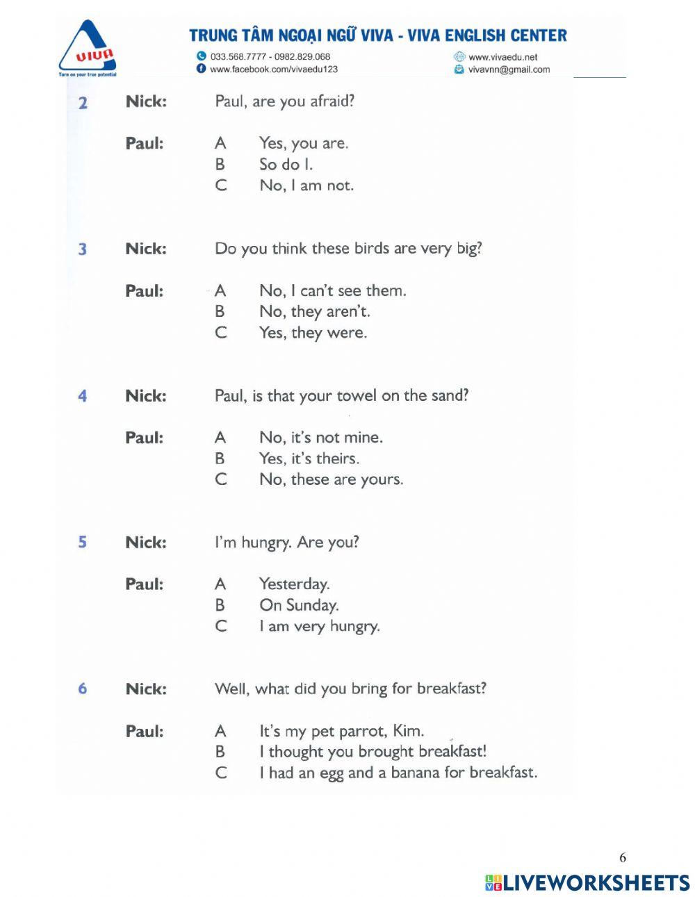 Idict 2 - Unit 2 - Listening, reading and writing skill practice - Worksheet 2