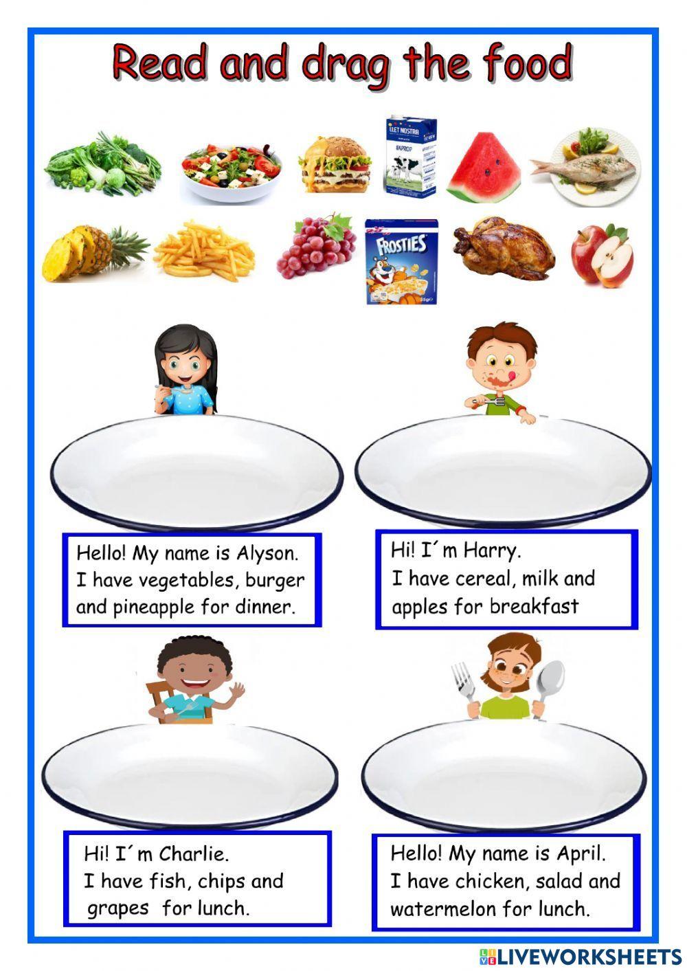 breakfast lunch… | Free Interactive Worksheets | 4236506