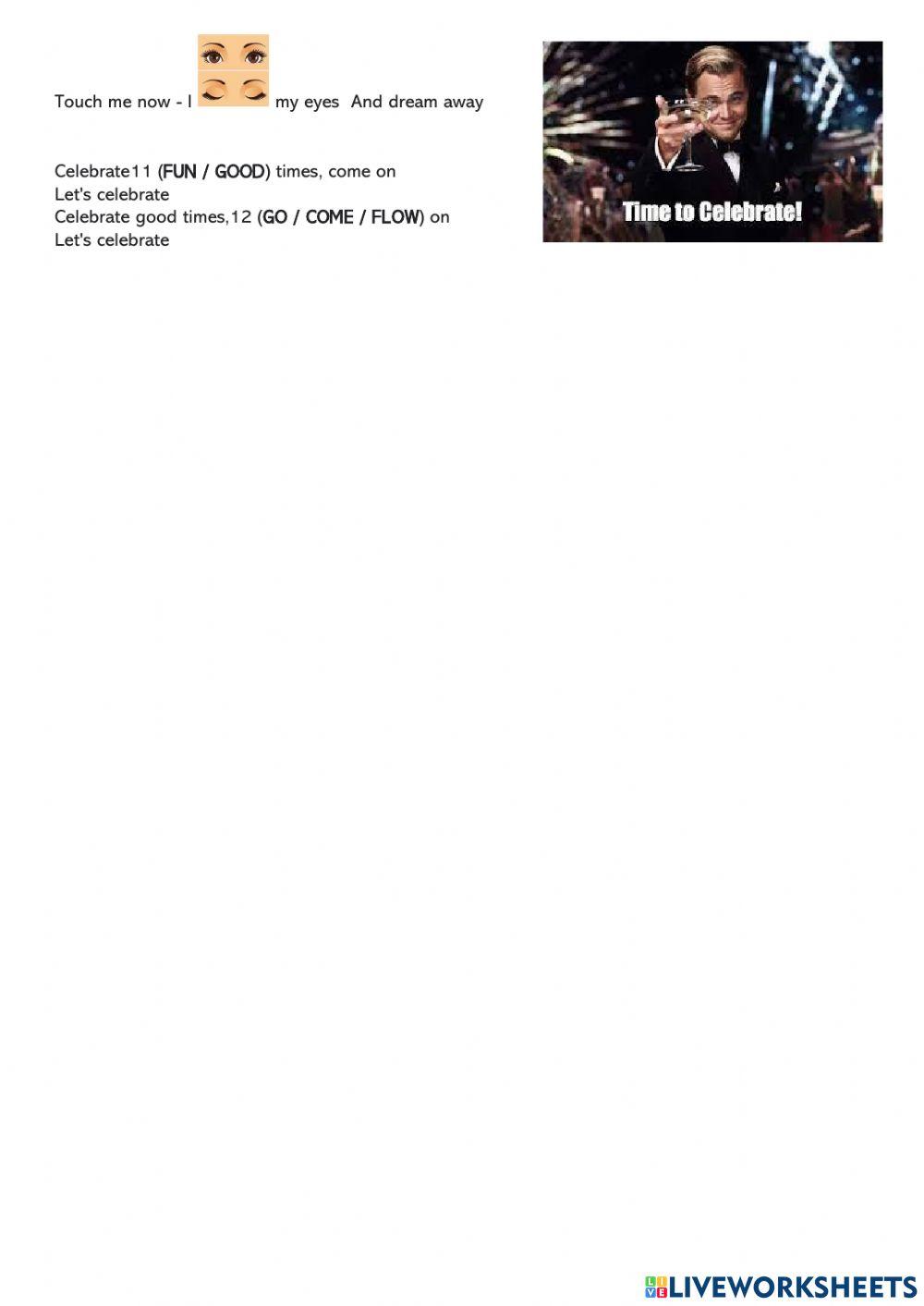 Imperatives in songs