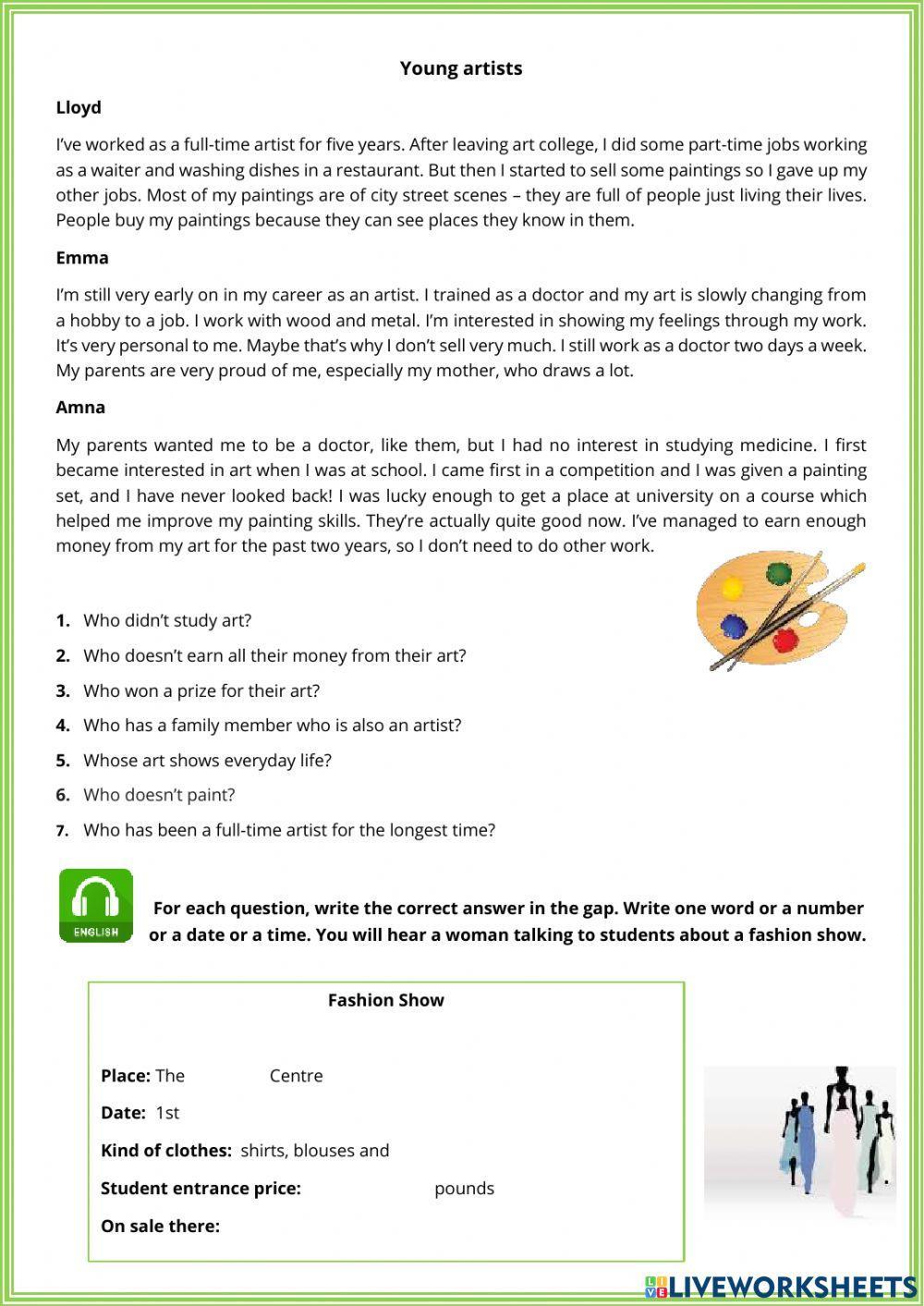 KET Reading and listening