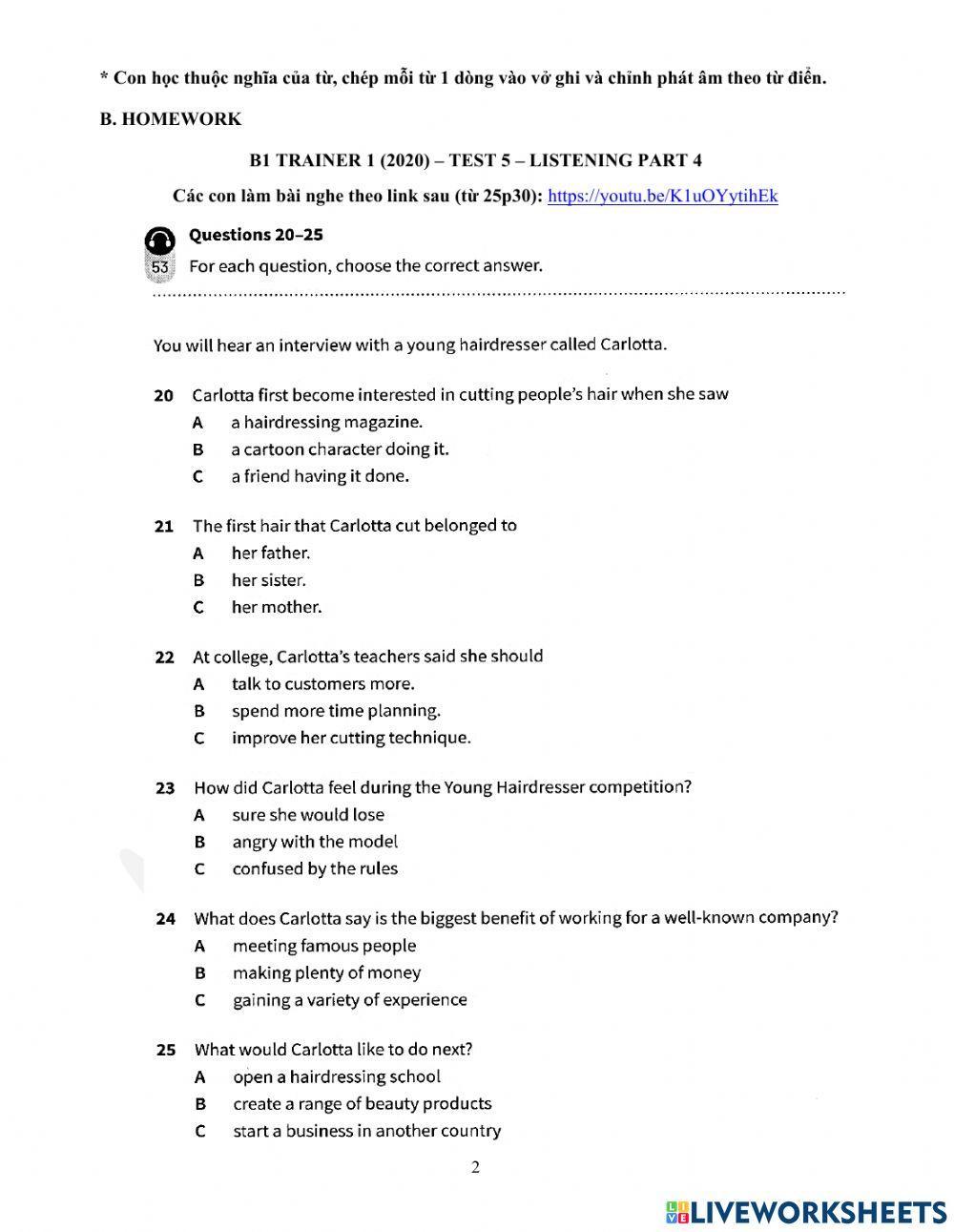 26.07.2022 - GE7 - U8 - Vocabulary revision