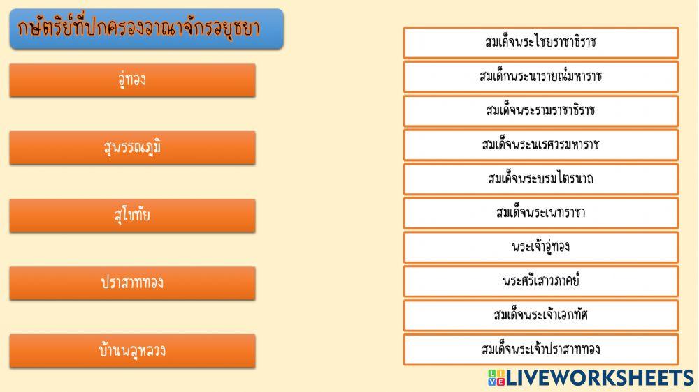 พระมหากษัตริย์ไทยสมัยอยุธยา