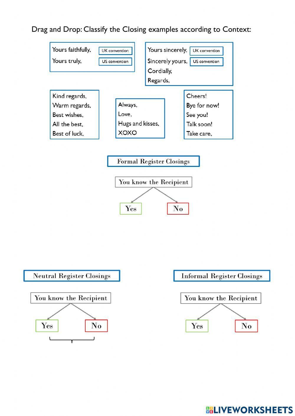 Language Register in Writing: Letters & e-mails