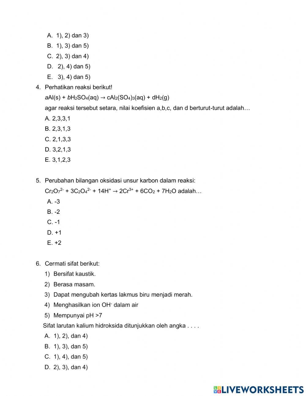 Tes seleksi ksm kimia