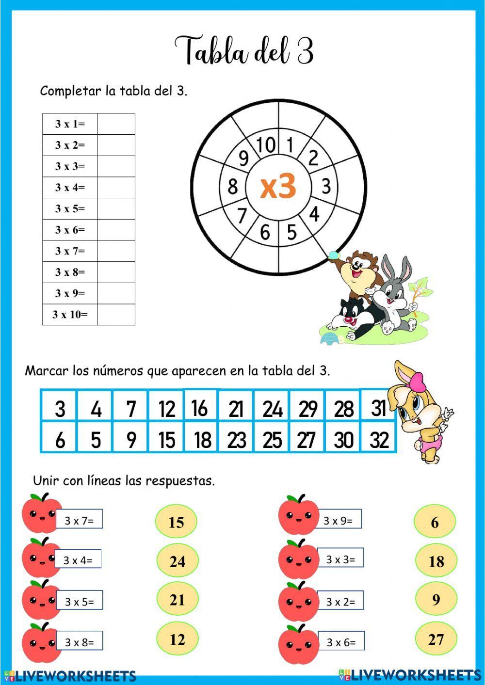 Tabla del 3