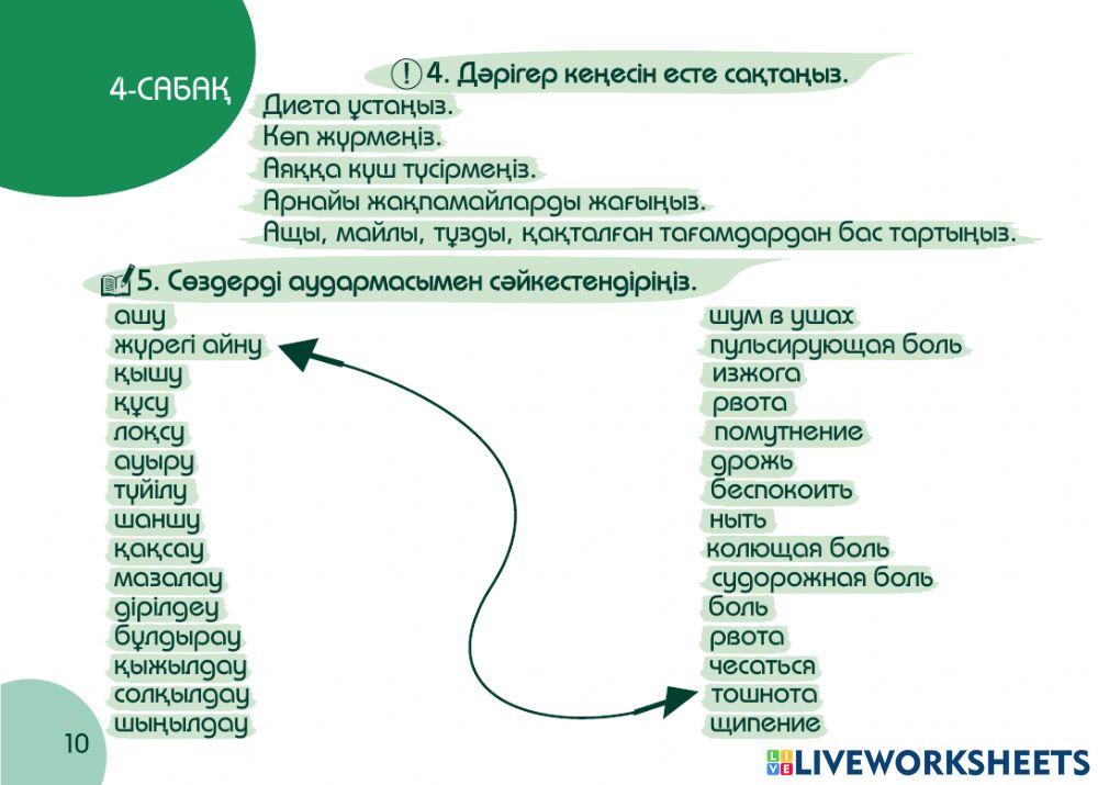 А2 24-сағаттық курс Денсаулық 4-сабақ. Қандай шағымыңыз бар