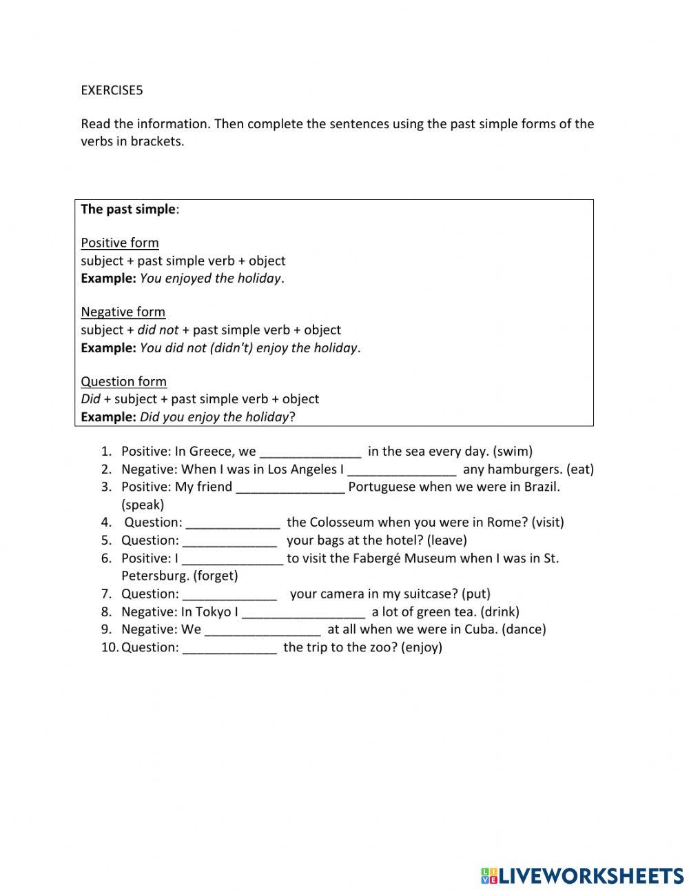 IE1, Unit 2, Speaking, Exercise 5