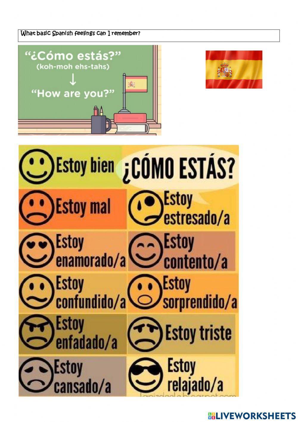Spanish - routines and feelings