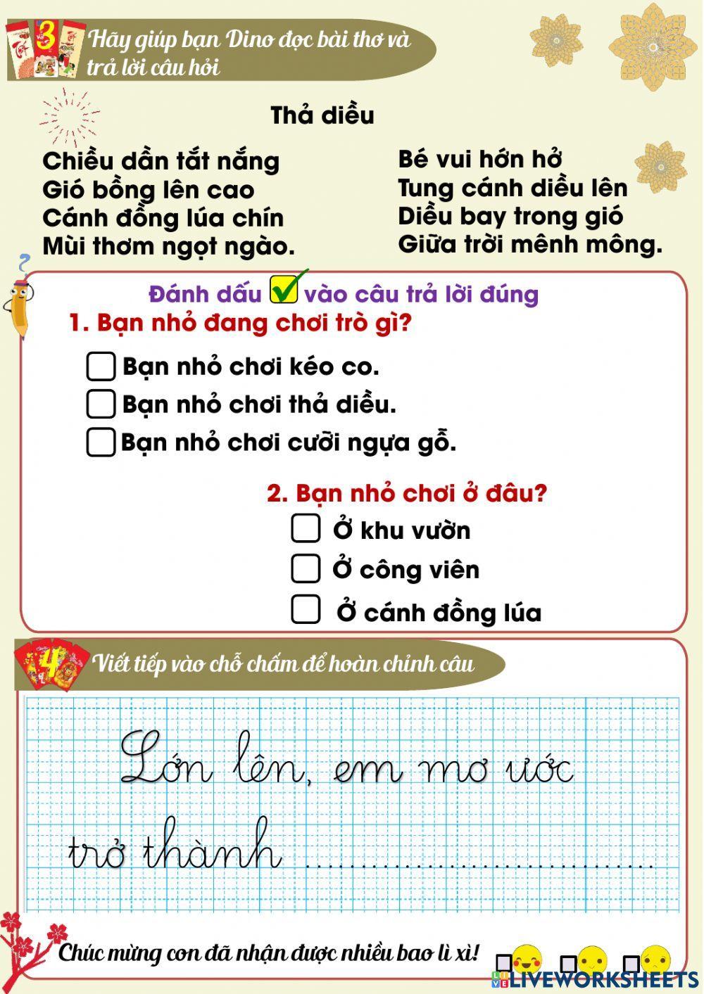 Lớp 1 - Tiếng việt - Tuần 16