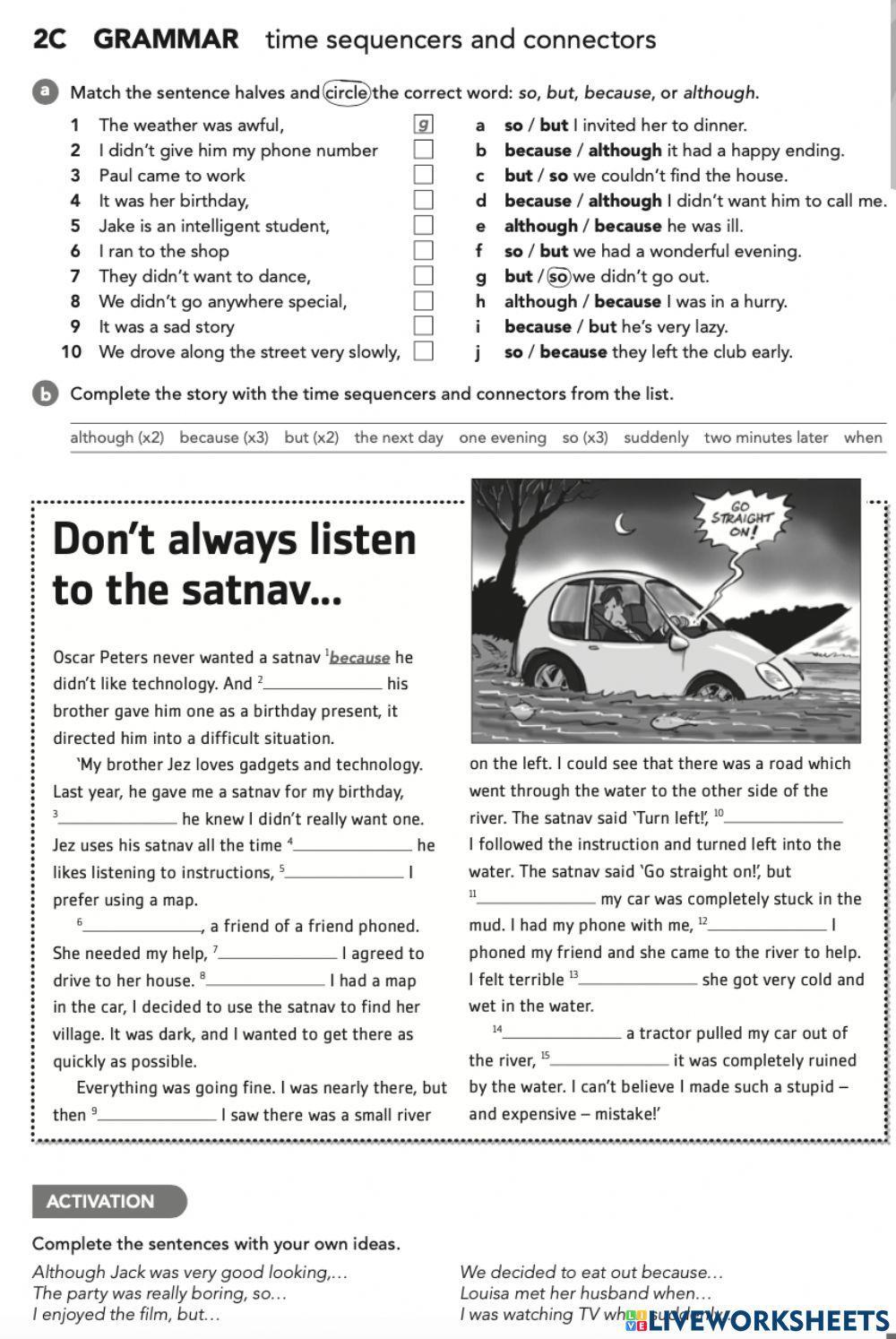 EF Pre-Inter 2C grammar Time sequencers and connectors