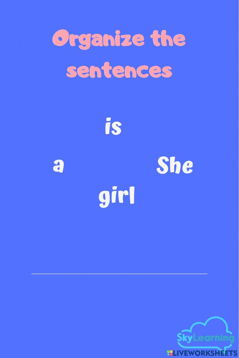 Organize the Sentences