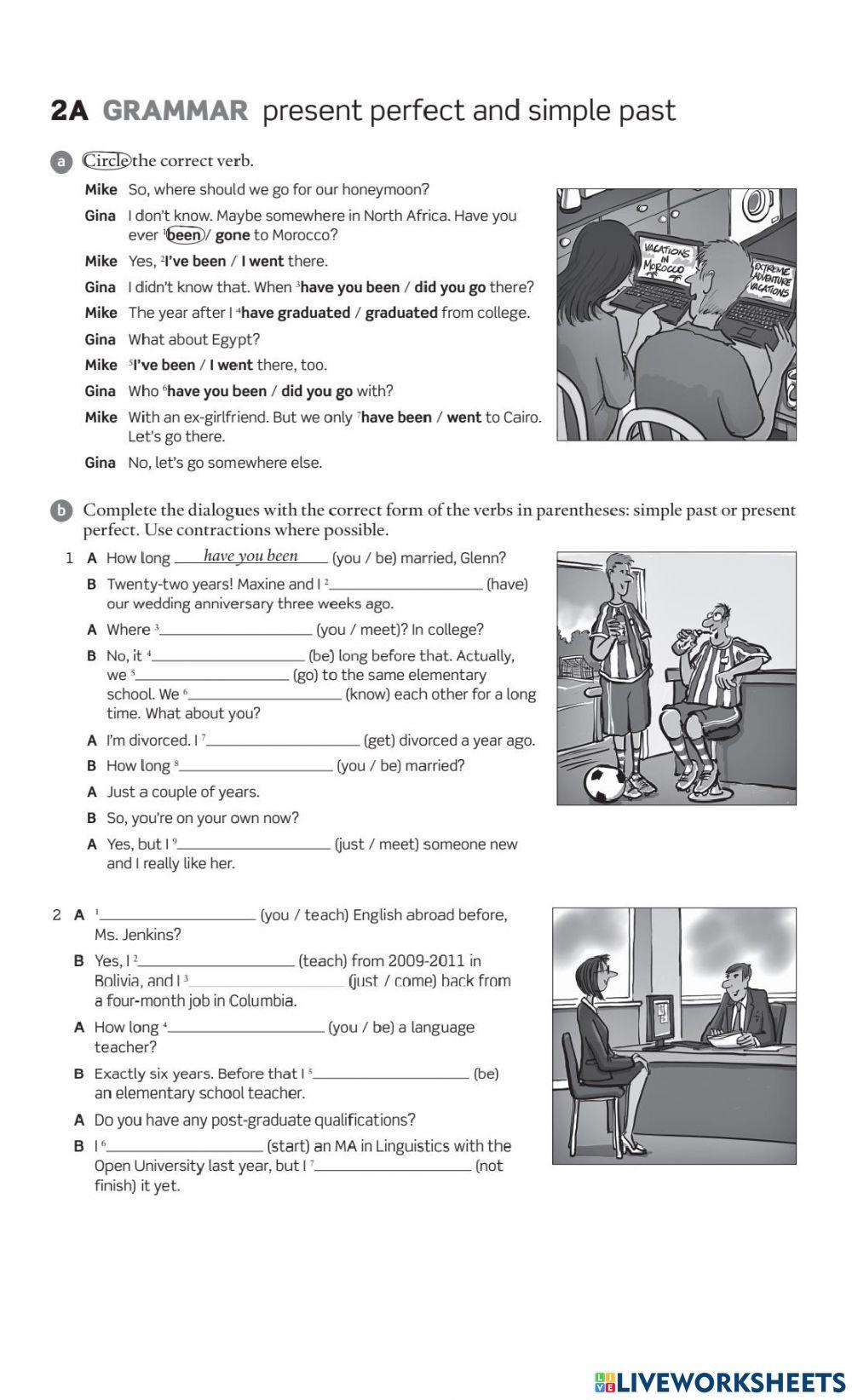 Present perfect and simple past