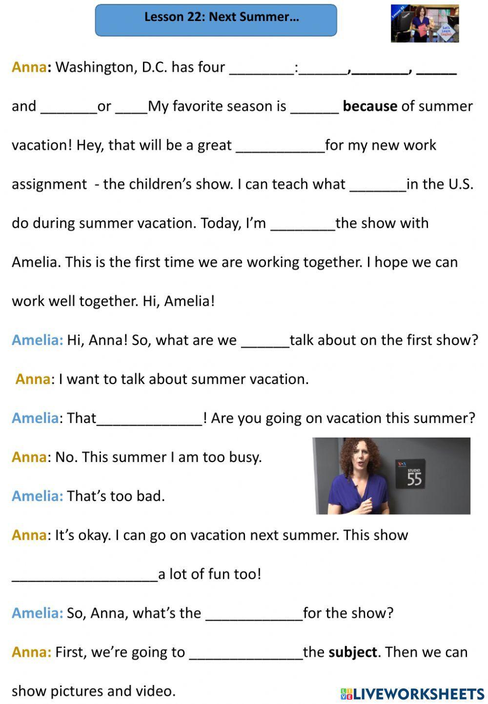 Lesson 22: Next Summer… VOA Lerarn English