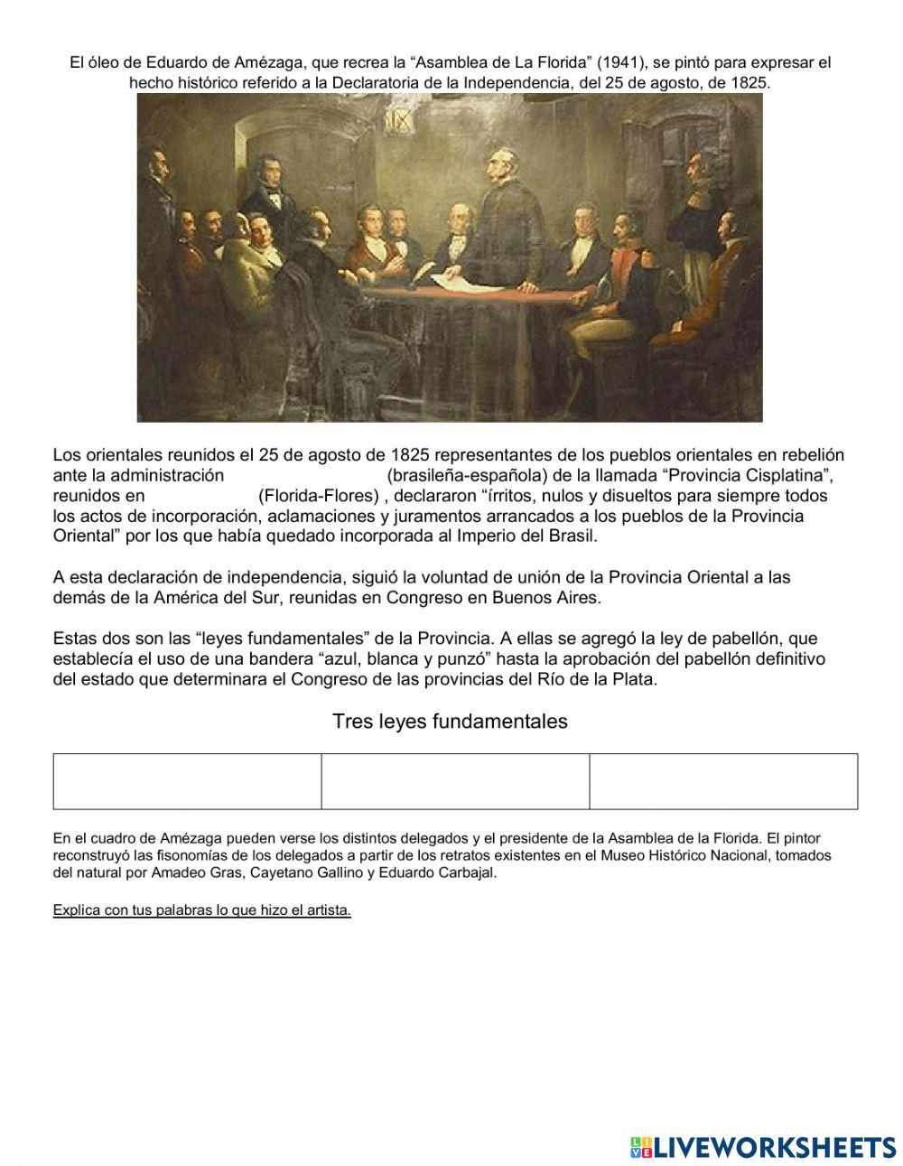 Asamblea de Florida. 25 de agosto 1825